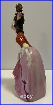 Vintage Crown Top Perfume Bottle Figural Porcelain Victorian Lady Germany Rare