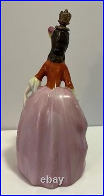 Vintage Crown Top Perfume Bottle Figural Porcelain Victorian Lady Germany Rare
