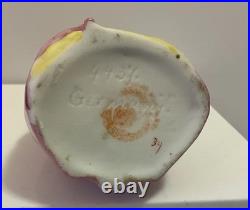 Vintage Crown Top Perfume Bottle Figural Porcelain Victorian Lady Germany Rare