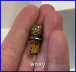 Vintage Crown Top Perfume Bottle Figural Porcelain Victorian Lady Germany Rare