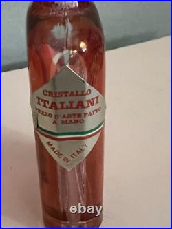 Vintage Crystal Italian Red Glass Perfume Bottle