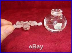 Vintage Crystal Lalique Perfume Bottle, Lillies Of The Valley, Signed