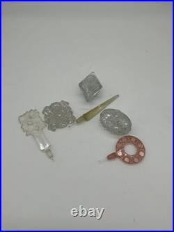 Vintage Crystal Perfume Bottle Lot of 3 Morlee Color Czechoslovakia
