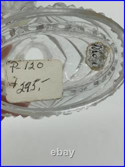 Vintage Crystal Perfume Bottle Lot of 3 Morlee Color Czechoslovakia