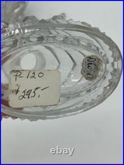 Vintage Crystal Perfume Bottle Lot of 3 Morlee Color Czechoslovakia