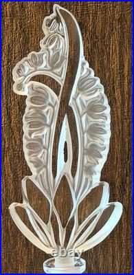 Vintage Crystal Perfume Bottle With Fancy Art Deco Style Stopper & Silver Bottle