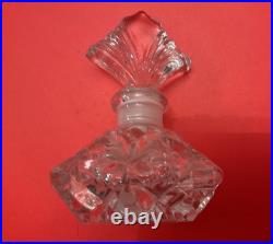 Vintage Cut Crystal Perfume Bottle Lot With Mirrored Vanity Tray