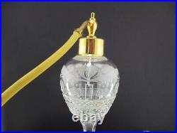 Vintage Cut Crystal Perfume BottleFrosted Etched DesignAtomizer