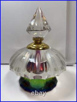 Vintage Cut Crystal Rainbow Perfume Bottle Heavy 5lb+ X-Large Very Rare Vintage Cut Crystal Rainbow Perfume Bottle Heavy 5lb+ X-Large Very Rare