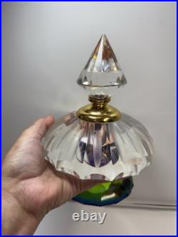 Vintage Cut Crystal Rainbow Perfume Bottle Heavy 5lb+ X-Large Very Rare Vintage Cut Crystal Rainbow Perfume Bottle Heavy 5lb+ X-Large Very Rare