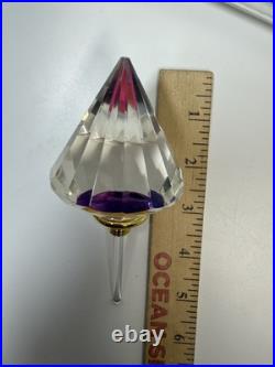 Vintage Cut Crystal Rainbow Perfume Bottle Heavy 5lb+ X-Large Very Rare Vintage Cut Crystal Rainbow Perfume Bottle Heavy 5lb+ X-Large Very Rare