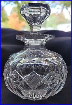 Vintage Cut Glass 5 Cologne Bottle with Controlled Bubble Stopper