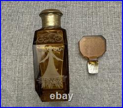 Vintage Czech Art Deco Large Czechoslovakian Perfume Bottle Rare Deco style