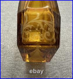 Vintage Czech Art Deco Large Czechoslovakian Perfume Bottle Rare Deco style