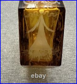 Vintage Czech Art Deco Large Czechoslovakian Perfume Bottle Rare Deco style