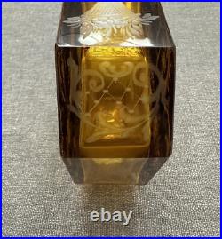 Vintage Czech Art Deco Large Czechoslovakian Perfume Bottle Rare Deco style