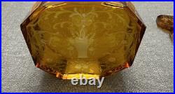 Vintage Czech Art Deco Large Czechoslovakian Perfume Bottle Rare Deco style