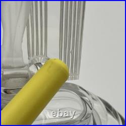 Vintage Czech Crystal Perfume Bottle / Pesnica Art Deco Nude Woman & Waterfall