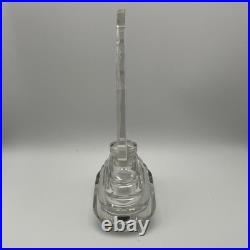 Vintage Czech Crystal Perfume Bottle / Pesnica Art Deco Nude Woman & Waterfall