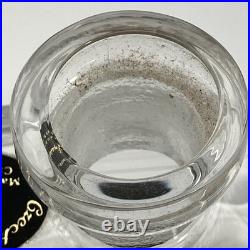 Vintage Czech Crystal Perfume Bottle / Pesnica Art Deco Nude Woman & Waterfall