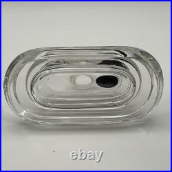 Vintage Czech Crystal Perfume Bottle / Pesnica Art Deco Nude Woman & Waterfall