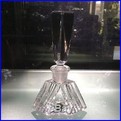 Vintage Czech Crystal Perfume Bottle with Label, gl88