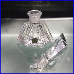 Vintage Czech Crystal Perfume Bottle with Label, gl88