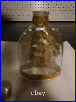 Vintage Czech Czechoslovakian Lucky 13 Gems Bejeweled Perfume Bottle