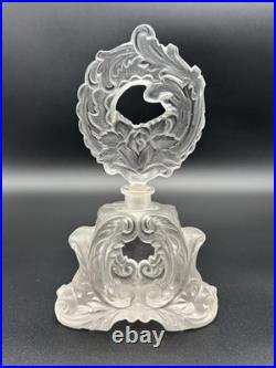 Vintage Czech Frantisek Halama Frosted Glass Paris Perfume Bottle 8