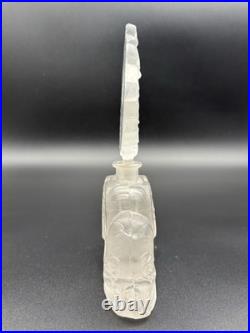 Vintage Czech Frantisek Halama Frosted Glass Paris Perfume Bottle 8