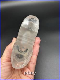Vintage Czech Frantisek Halama Frosted Glass Paris Perfume Bottle 8
