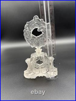 Vintage Czech Frantisek Halama Frosted Glass Paris Perfume Bottle 8