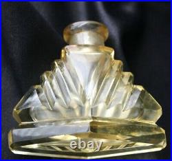 Vintage Czech Perfume Bottle Intaglio Dancer Stopper