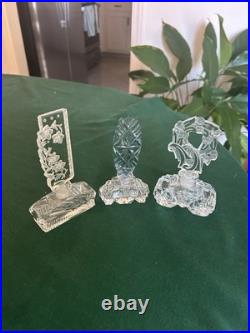 Vintage Czech Perfume Bottles Figural Floral Lot Of 3