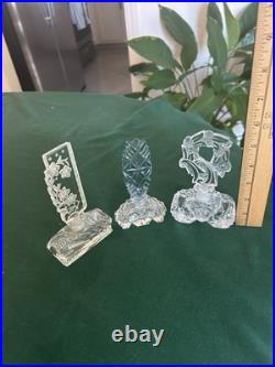 Vintage Czech Perfume Bottles Figural Floral Lot Of 3