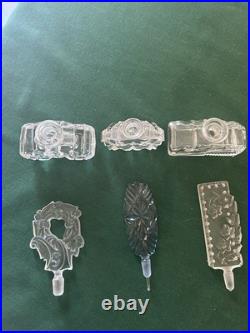 Vintage Czech Perfume Bottles Figural Floral Lot Of 3