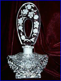 Vintage Czech Perfume-Scent BottleDauber IntactSigned5 TallMorlee Label