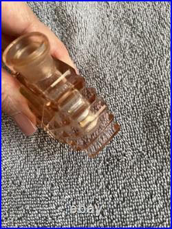 Vintage Czech Pink Glass Perfume Bottle withStopper