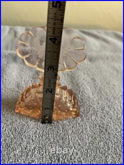 Vintage Czech Pink Glass Perfume Bottle withStopper