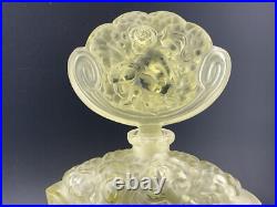 Vintage Czech citrine glass perfume bottle