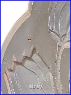 Vintage Czechoslovakia Cut Glass Art Deco Pink Perfume Bottle Floral Stopper