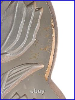 Vintage Czechoslovakia Cut Glass Art Deco Pink Perfume Bottle Floral Stopper