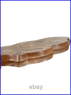 Vintage Czechoslovakia Cut Glass Art Deco Pink Perfume Bottle Floral Stopper