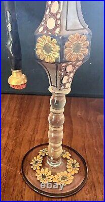 Vintage Czechoslovakia Enamel Tall Atomizer Perfume Bottle Needs Tlc