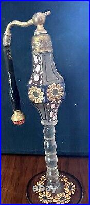 Vintage Czechoslovakia Enamel Tall Atomizer Perfume Bottle Needs Tlc