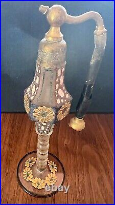 Vintage Czechoslovakia Enamel Tall Atomizer Perfume Bottle Needs Tlc