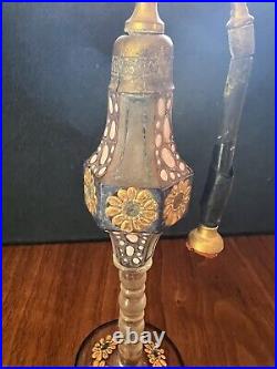 Vintage Czechoslovakia Enamel Tall Atomizer Perfume Bottle Needs Tlc