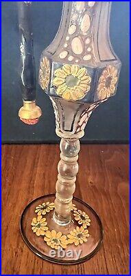 Vintage Czechoslovakia Enamel Tall Atomizer Perfume Bottle Needs Tlc