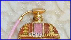 Vintage Czechoslovakian Pink Jeweled Perfume Atomizer Bottle Czech