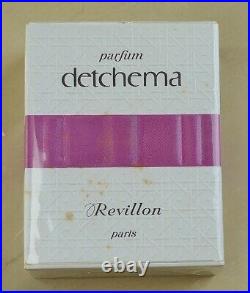 Vintage DETCHEMA by REVILLON splash PURE PARFUM 30ml1 oz OLD FORM. LARGE SEALED